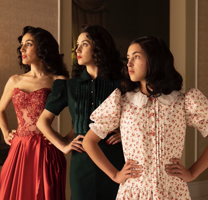 Actrices que darán vida a María Félix a la izquierda Sandra Echeverría/ en el centro Ximena Romo/ y al final Abril Vergara